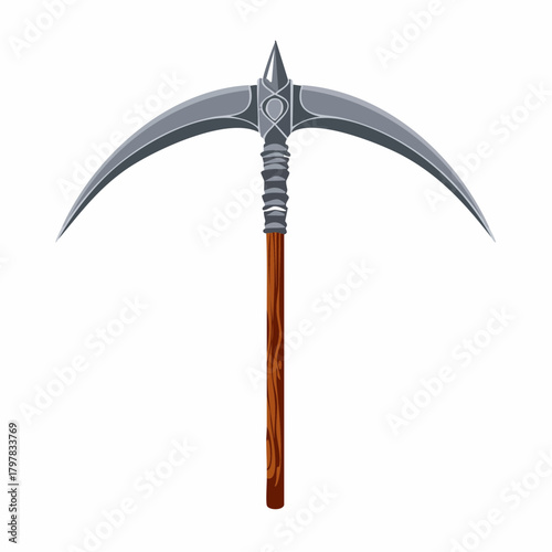 Fantasy weapon with wooden handle