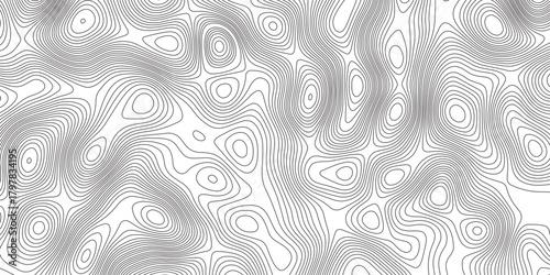 Abstract topographic contours map background. Panorama view gradient multicolor wave curve lines banner background design.