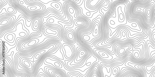 Abstract topographic contours map background. Panorama view gradient multicolor wave curve lines banner background design.
