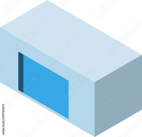 아이소메트릭 건물 일러스트레이션