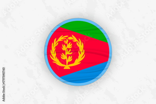 Eritrea Flag Circular Sticker Design, National Pride Decal.
