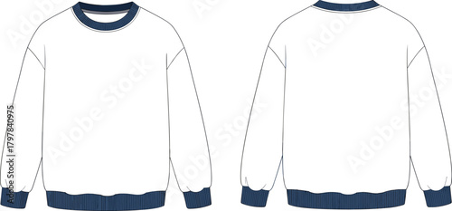 Massive Collection of Sweatshirt Technical Fashion Flat Sketch Vector Illustrations including Raglan, Hooded, and Tactical Styles CAD Drawing Pack.