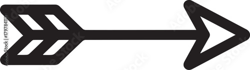 Bold arrow pointing to the right, perfect for directional signage, wayfinding, or graphic design projects, symbolizing direction, progress and movement forward