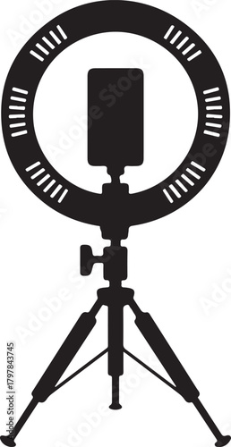 Ring light with tripod and phone mount photography videography