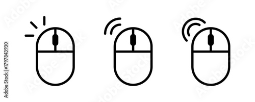 Click computer mouse icon set