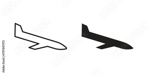 Arrival icon with editable stroke and flat vector pack