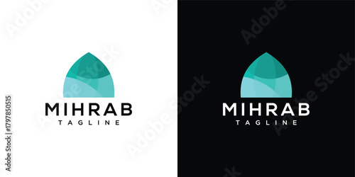 Mihrab inspiration logo design. Creative mihrab icon ideas.