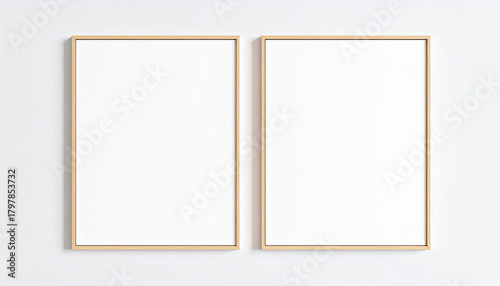 Framed floated canvas mockup , 3x5 paper ratio with passepartout and thin frame