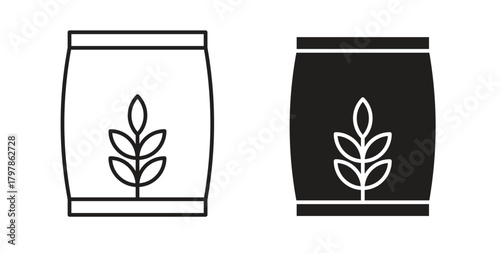 Fertilizer icon with editable stroke and flat vector pack