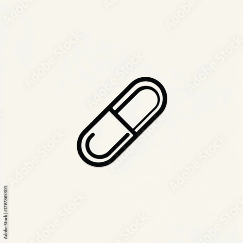 Isolated pill capsule on white background providing medication concept for health wellness and medical treatment of illness with pharmaceutical industry
