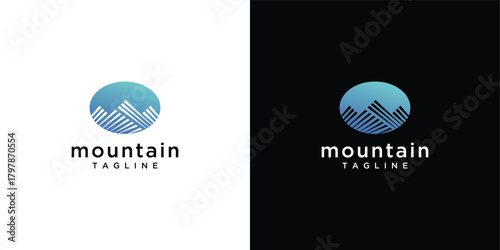 mountain logo vector icon illustration.	