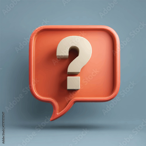 Question mark icon inside speech bubble on blue backdrop representing problem solving frequently asked questions and customer support assistance for finding answers to complex issues