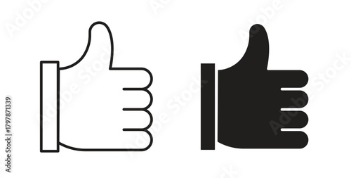 Like icon with editable stroke and flat vector pack