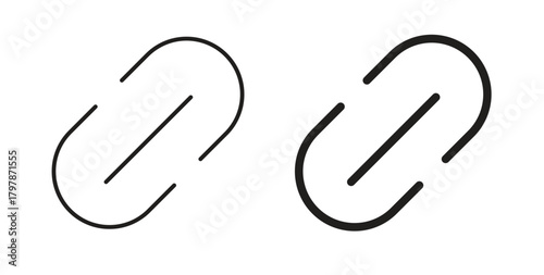 Link icon with editable stroke and flat vector pack