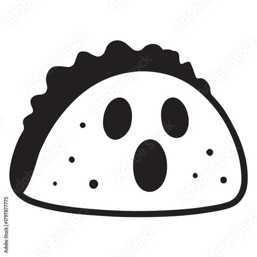 BOO Taco Silhouette, Cute Halloween Snack