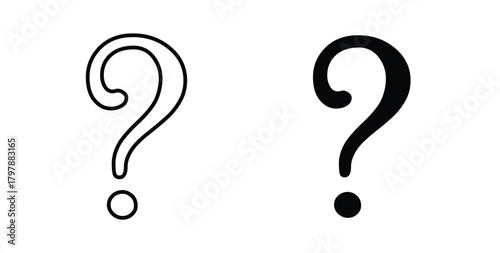 Question icon with editable stroke and flat vector pack