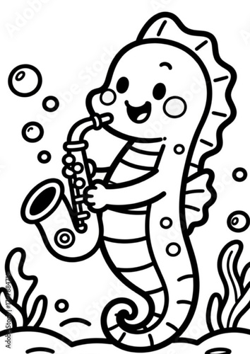 Magical Underwater World” is a series of 15 coloring illustrations with a title page. This children’s set features charming underwater characters and ocean scenes that inspire creativity.