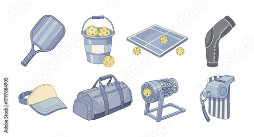 Pickleball essentials: paddle, court gear, and accessories collection