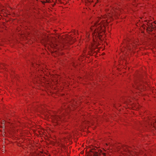 Color glass abstract red glossy textured background. Grunge texture in tiffany technique. Self-adhesive printing film for stained glass. Illustration