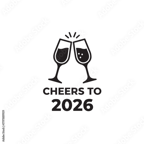 Vintage vector design illustration of a wine label on a bottle, featuring glass, drink, alcohol, and celebration elements for a bar menu