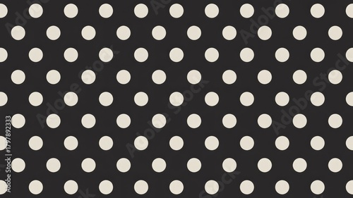 A classic pattern featuring numerous evenly spaced light beige polka dots against a dark transparent background, creating a retro and elegant design.