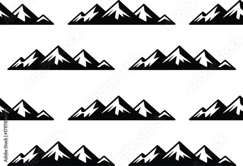 Repeating Mountain Peaks A Seamless Pattern for Outdoor and Adventure Themes
