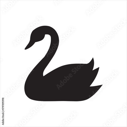 Elegant Swan Silhouette on Water
