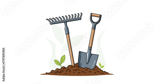 Essential garden tools for planting and maintaining your green space.