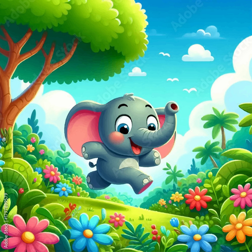 elephant, cartoon, animal, illustration, vector, baby, mammal, art, cute, fun, safari, wild, character, wildlife, funny, drawing, zoo, design, comic, nature, toy, happy, animals, pink