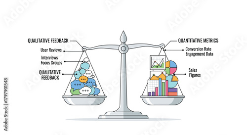 Qualitative Feedback Versus Quantitative Metrics on a Scale, Generative AI.
