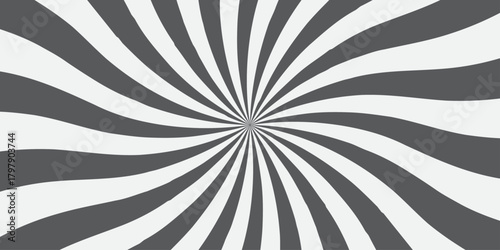 Sunburst Modern retro vintage sunrise sunbeam element spiral striped. Spiral starburst and striped pattern abstract geometric retro sunrays line wavy texture.	