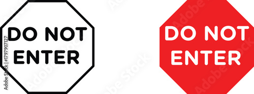 Do not enter sign  icon vector graphic illustration  with white background flat hand made icon fill icon .