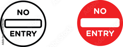 No road enter sign  icon vector graphic illustration  with white background flat hand made icon fill icon .