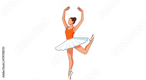 Ballerina performing elegant ballet dance in a white tutu on stage.