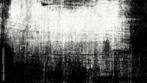 Distressed black and white grunge texture background with rough scratches. Vector, illustration.