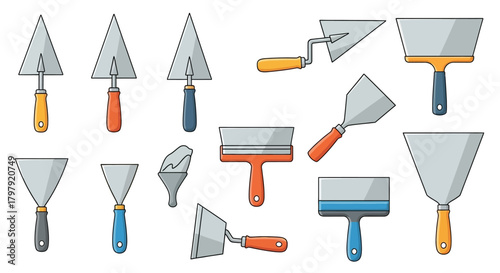 Construction and renovation trowels, spatulas, and hand tools