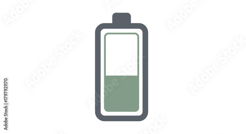 Low battery charge indicator icon showing device power level