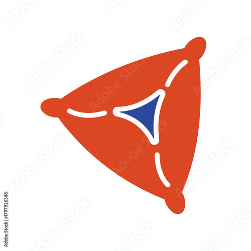Traditional Samsa Samosa Pastry Glyph Icon