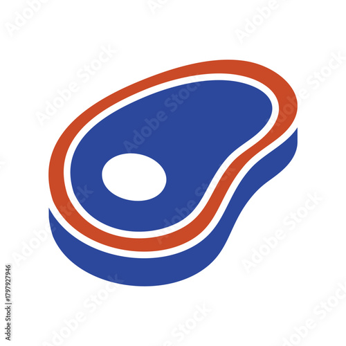 Beef Steak Cut Glyph Vector Icon