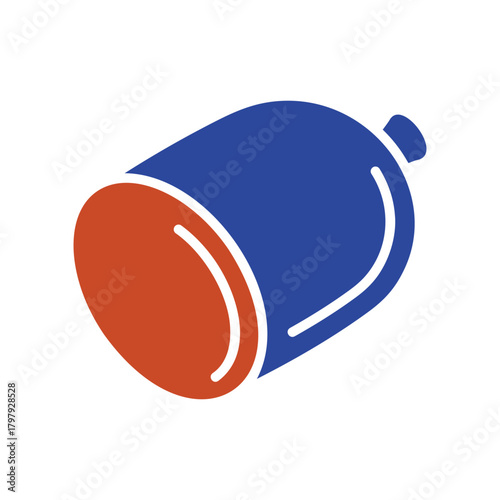 Cooked Sausage Roll Glyph Vector Icon