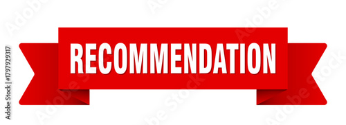 recommendation ribbon isolated on transparent background. recommendation ribbon