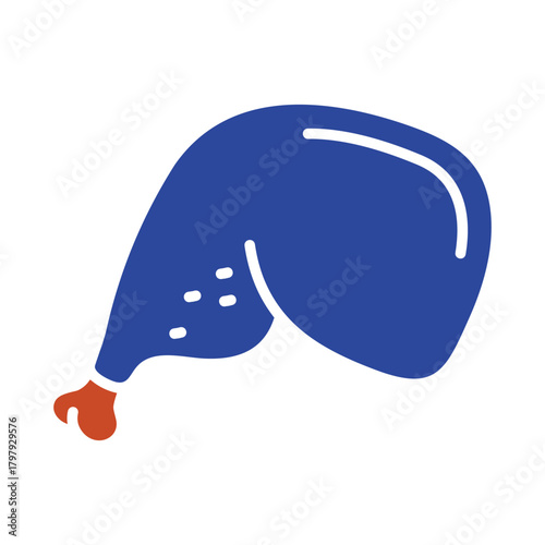 Roasted Chicken Leg Glyph Vector Icon