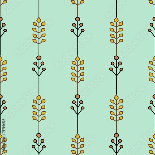 floral seamless pattern design is created for modern textiles and various fabrics