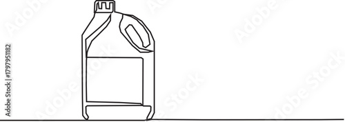 Continuous line of oil jerry cans.one line drawing of packaging jerry, Gallon continuous one line drawing vector illustration, Gallon continuous one line drawing vector.