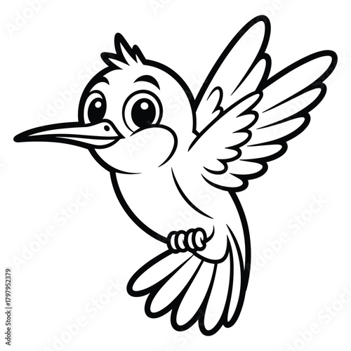 Cartoon hummingbird