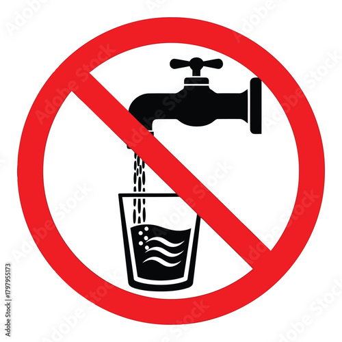 No drinking water sign