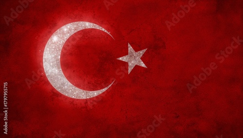 Celebration of Turkish Heritage With Fireworks Display Against Flag Backdrop