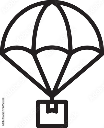 Parcel delivered safely by parachute