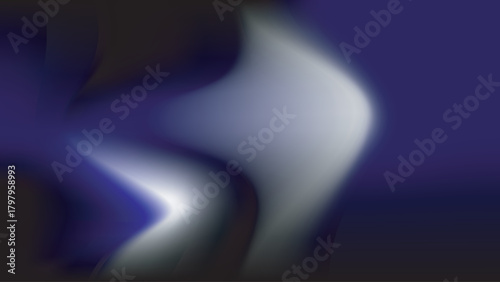 Abstract flowing light form on a dark blue background creating a sense of mystery and depth