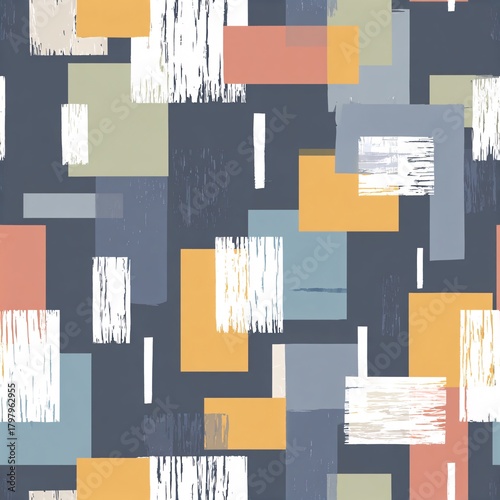 Urban fashion motif seamless pattern design in contemporary layout style